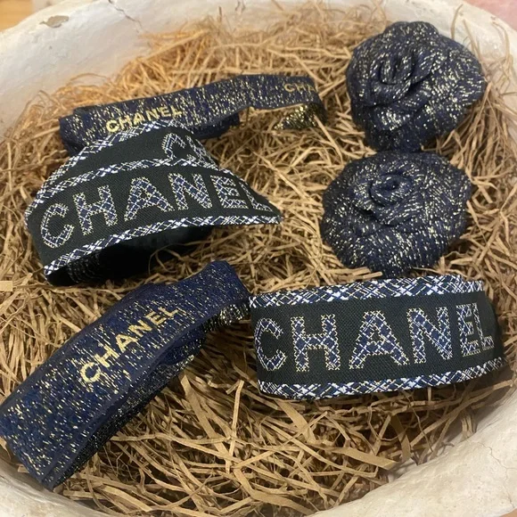 Authentic Chanel Ribbons and Camellia Flowers Bundle of 6 - Picture 7 of 15